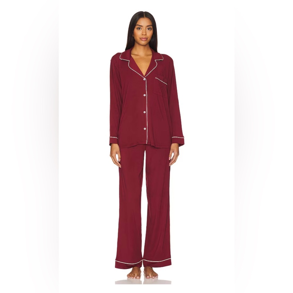 Eberjey XS- Gisele Long PJ Set in Bordeaux